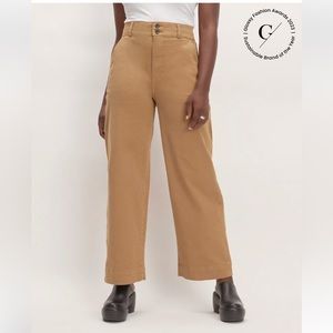 Everlane organic wise leg pant in toasted coconut